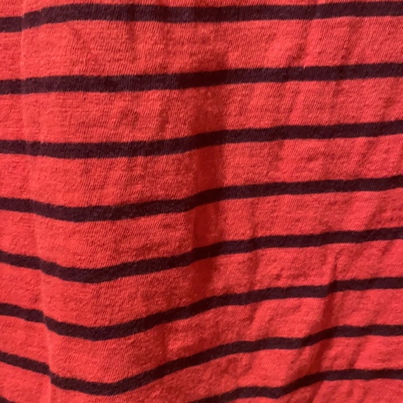 FREE PEOPLE HARD CANDY TOP RED/NAVY STRIPE SZ LG - Picture 2 of 4
